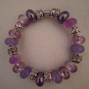 Elegant Purple Beaded Bracelet